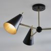 Reece Semi Flush Light, Black