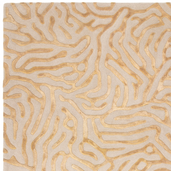 Reef Hand Woven Rug, Gold