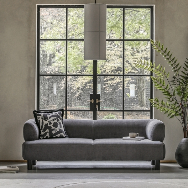 Reilly 3 Seater Sofa, Anthracite Grey