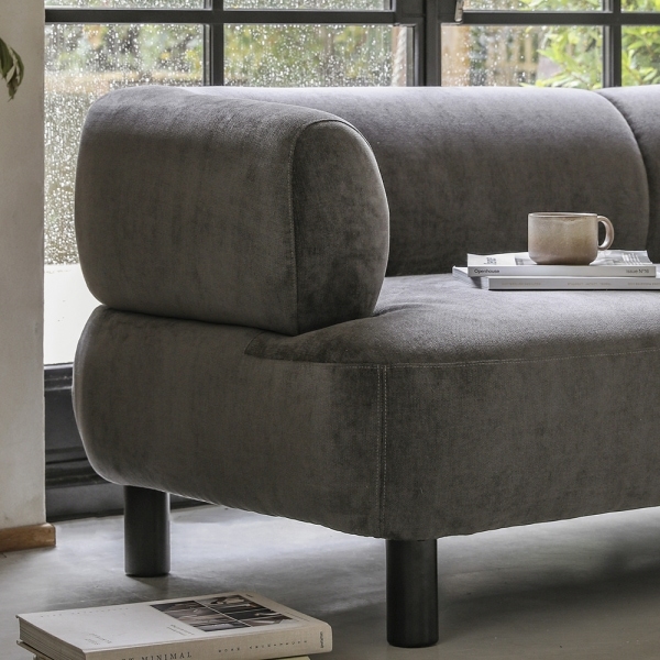 Reilly 3 Seater Sofa, Anthracite Grey