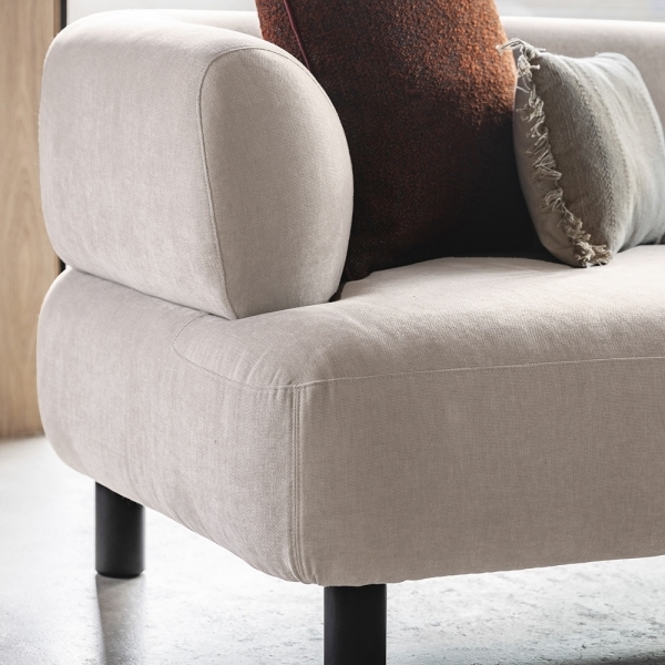 Reilly 3 Seater Sofa, Cool Cream