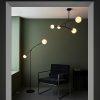 Rica Chandelier Pendant Light, Matte Black & Opal