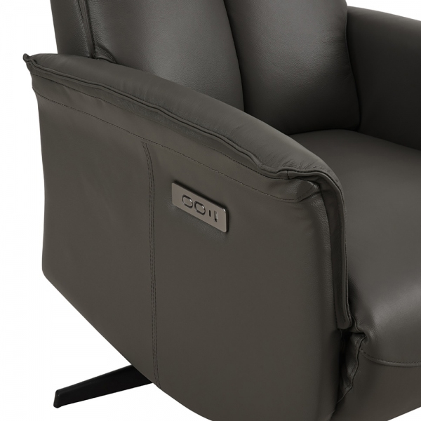 Riya Electric Recliner Chair, Ash Black