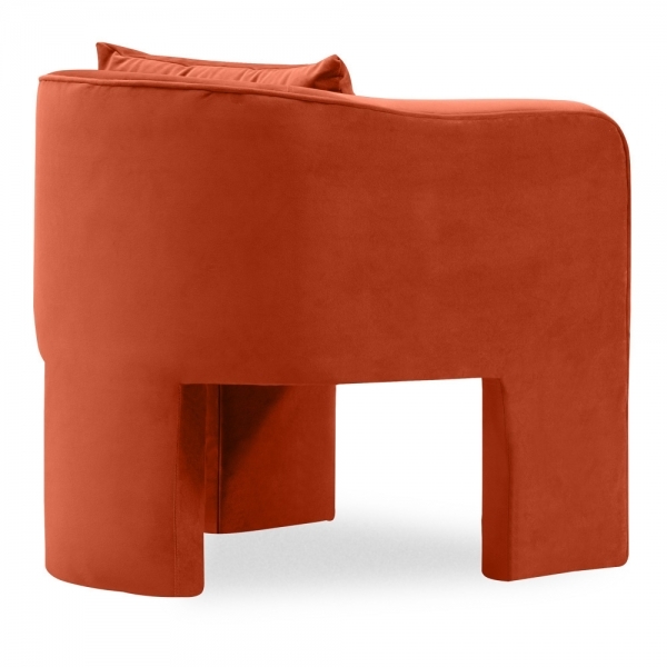Robyn Armchair, Burnt Orange Sustainable Velvet