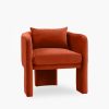 Robyn Armchair, Burnt Orange Sustainable Velvet