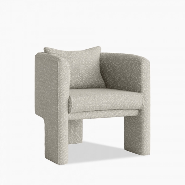 Robyn Armchair, Speckled Stone Sustainable Boucle