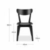 Roxby 2 Chairs Dining Set, Black