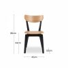 Roxby 2 Chairs Dining Set, Oak & Black