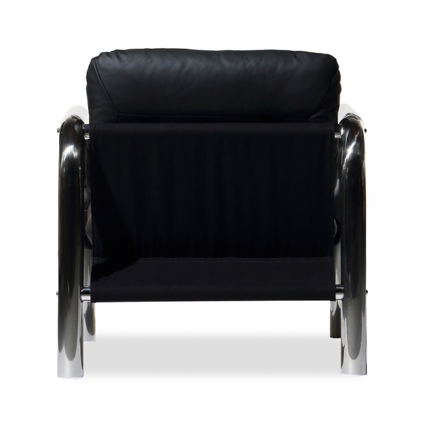 Rudolph Accent Chair, Black Leather