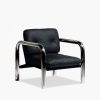 Rudolph Accent Chair, Black Leather