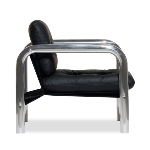 Rudolph Accent Chair, Black Leather