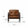 Rudolph Accent Chair, Tan Leather