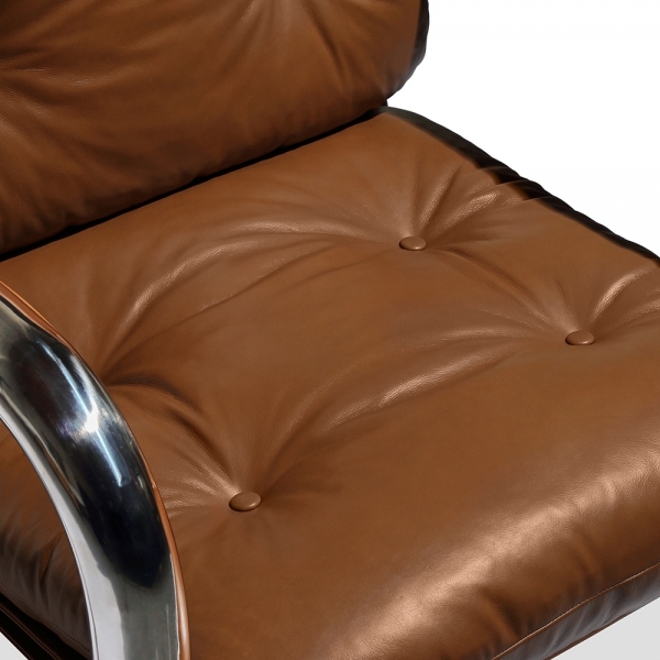 Rudolph Accent Chair, Tan Leather