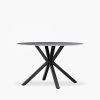 Sawyer 4 Seat Round Dining Table, Grey Ceramic
