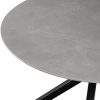 Sawyer 4 Seat Round Dining Table, Grey Ceramic