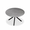 Sawyer 4 Seat Round Dining Table, Grey Ceramic