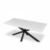 Sawyer 6 Seat Dining Table, White Ceramic