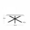 Sawyer 6 Seat Dining Table, White Ceramic
