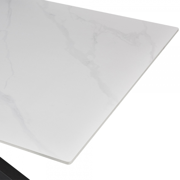 Sawyer 8 Seat Dining Table, White Ceramic