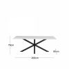 Sawyer 8 Seat Dining Table, White Ceramic