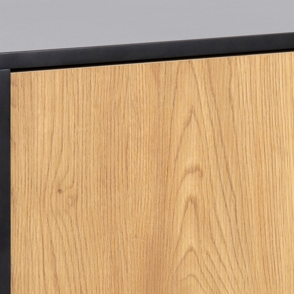 Seaford 3 Drawer Sideboard, Oak & Black