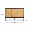 Seaford 3 Drawer Sideboard, Oak & Black