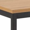 Seaford 6 Seat Dining Table, Oak & Black