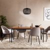 Seaford 6 Seat Dining Table, Oak & Black