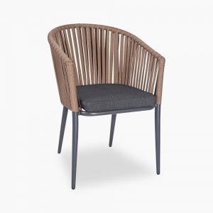 Sera Armchair, Grey & Brown