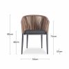 Sera Armchair, Grey & Brown