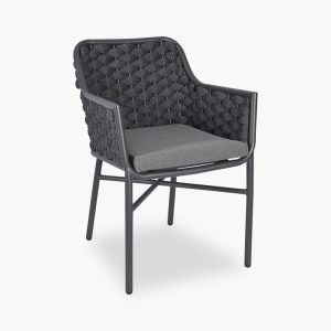 Sidney Armchair, Grey Textilene Weave