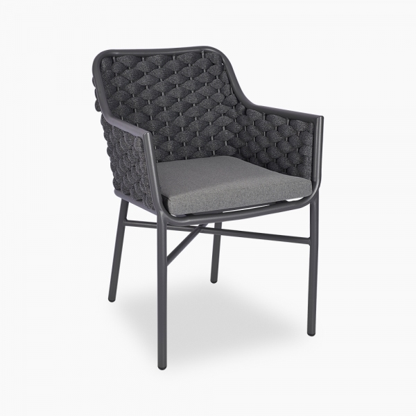 Sidney Armchair, Grey Textilene Weave