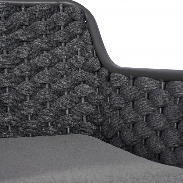 Sidney Armchair, Grey Textilene Weave