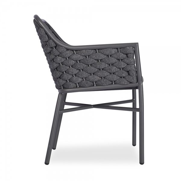 Sidney Armchair, Grey Textilene Weave