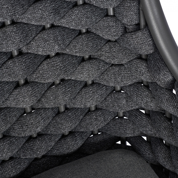 Sidney Armchair, Grey Textilene Weave