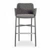 Sidney Bar Stool, Grey Textilene Weave