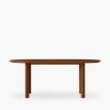 Skylar 6 Seat Wooden Dining Table, Dark Mango Wood