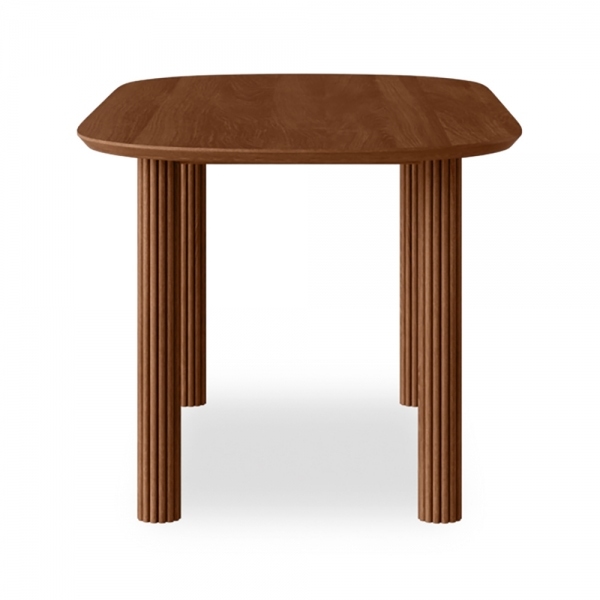 Skylar 6 Seat Wooden Dining Table, Dark Mango Wood
