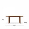Skylar 6 Seat Wooden Dining Table, Dark Mango Wood
