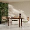 Skylar 6 Seat Wooden Dining Table, Dark Mango Wood