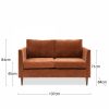 Sylvie 2 Seater Sofa, Paprika Orange
