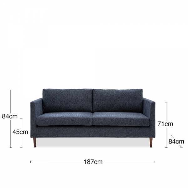 Sylvie 3 Seater Sofa, Anthracite Grey