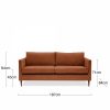 Sylvie 3 Seater Sofa, Paprika Orange