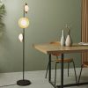 Temuka Floor Lamp, Black & Brass