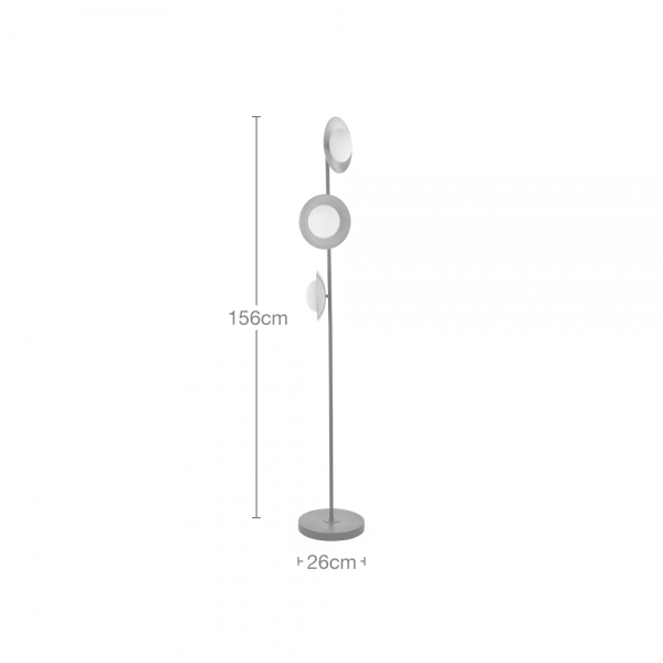 Temuka Floor Lamp, Black & Brass