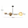 Temuka Wide Pendant Chandelier, Black & Brass