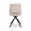 Theodor Set of 2 Dining Chairs, Ivory White Boucle