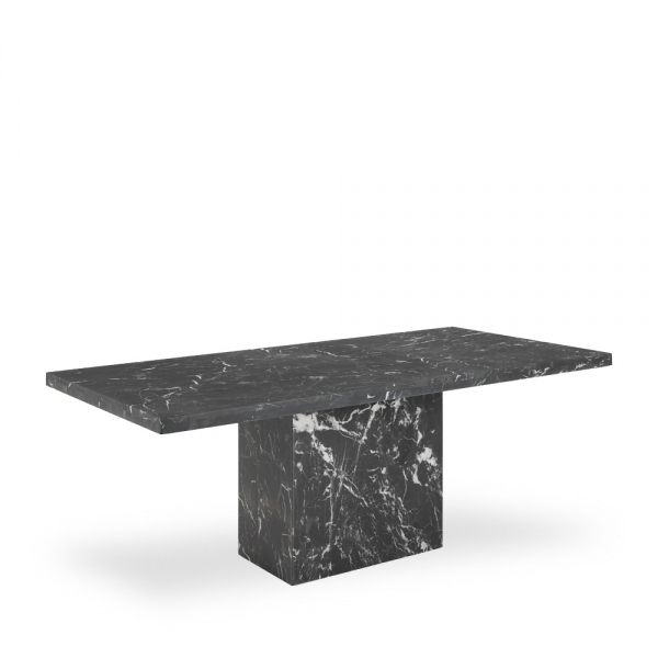 Toulouse 8 Seat Dining Table, Onyx Black Marble