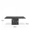 Toulouse 8 Seat Dining Table, Onyx Black Marble