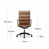 Urma High Back Office Chair, Vintage Tan & Black